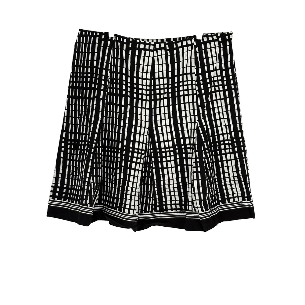 Robbie Bee Shorts Black White Geometric Grid 100% Cotton 20W